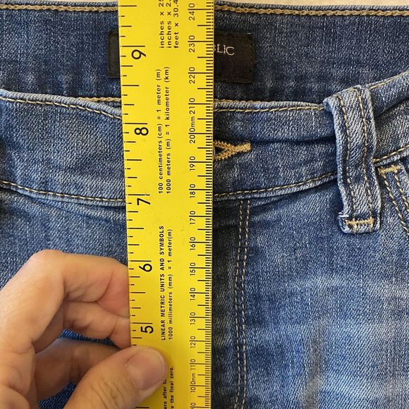 Banana Republic Jeans Size 6/28 Women Skinny Fit Blue Med Wash Denim Distressed - Picture 7 of 10